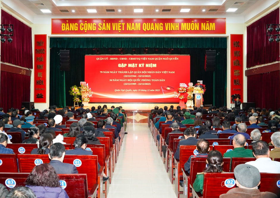Quận Ngô Quyền gặp mặt Kỷ niệm 79 năm Ngày thành lập Quân đội Nhân dân Việt Nam và 34 năm Ngày hội Quốc phòng toàn dân