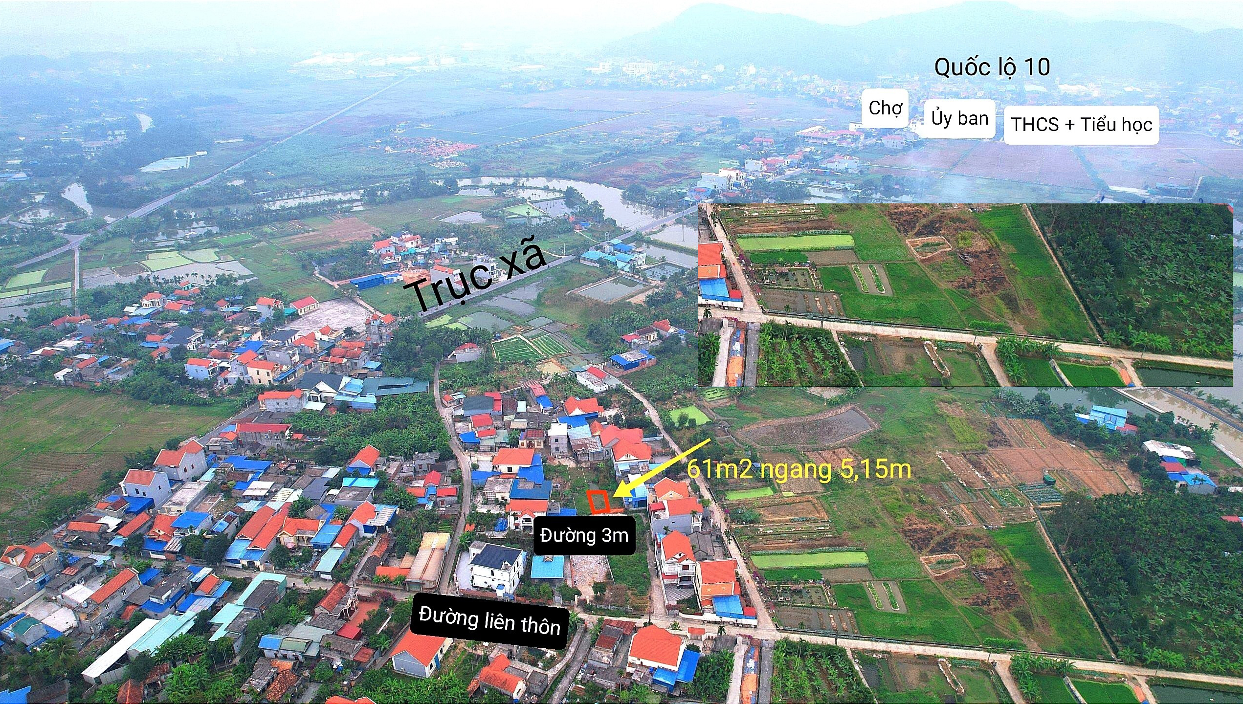Bán lô đất hơn 60m2 gần quốc lộ, sát đường liên tỉnh tại Đông Sơn, Thủy Nguyên, Hải Phòng