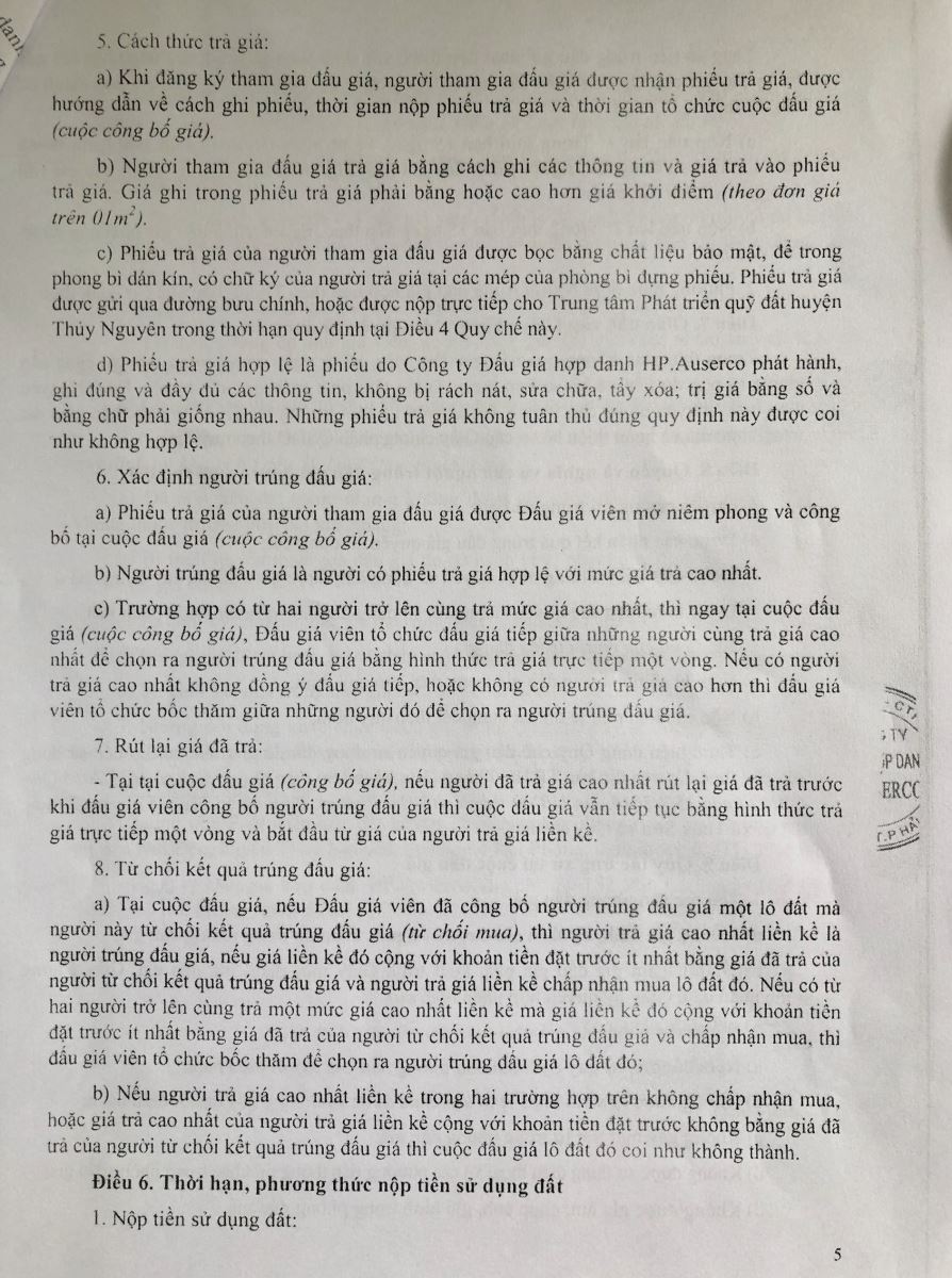TB đấu giá Khau Da, Thuỷ Sơn, Hoa Động ( đợt tiếp T3/2020 ) - page 5