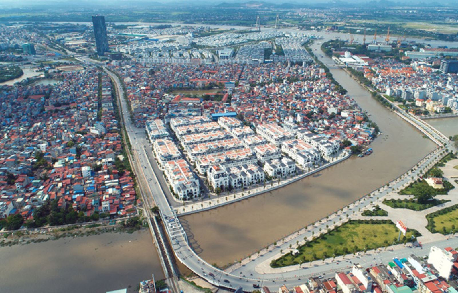 Khu đô thị ven sông Hoàng Huy Riverside với quy mô 320 căn biệt thự, liền kề.