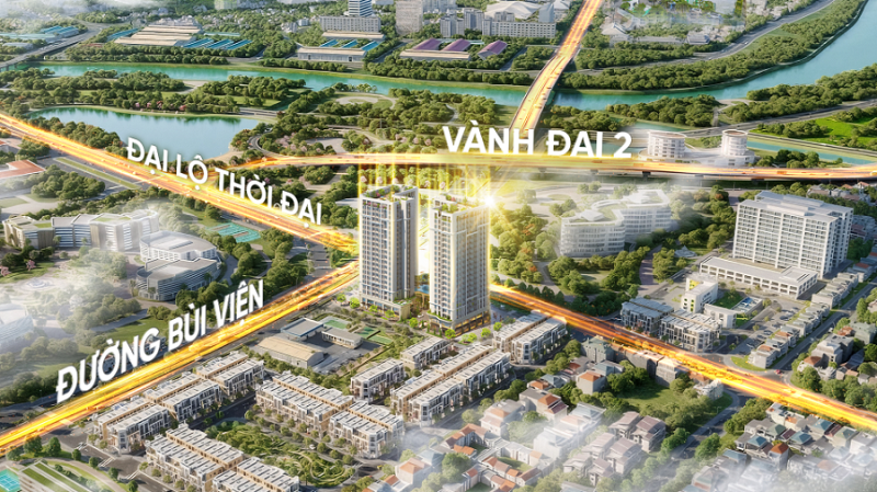 The Zenith Hải Phòng sở hữu vị trí vàng trên đại lộ Bùi Viện, liền kề Vành đai 2.