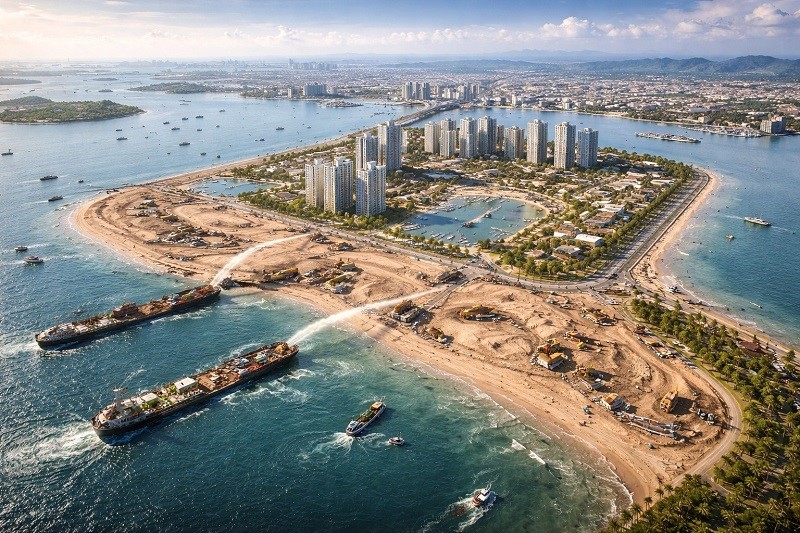 Phối cảnh minh họa các dự án lấn biển tại Hải Phòng trong tương lai