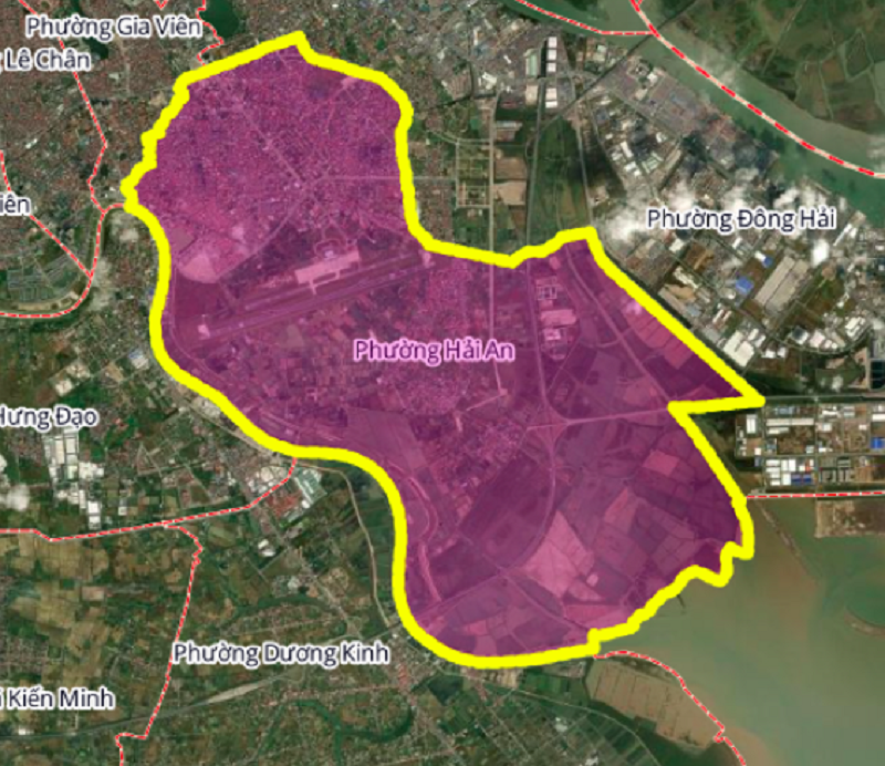 Phường Hải An nhìn từ vệ tinh