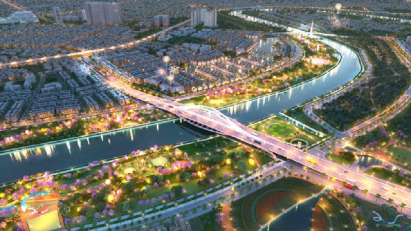 Phối cảnh cầu Rào 3, thuộc Dự án đầu tư xây dựng tuyến đường kết nối từ cầu Rào 3 đến tuyến đường bộ ven biển.