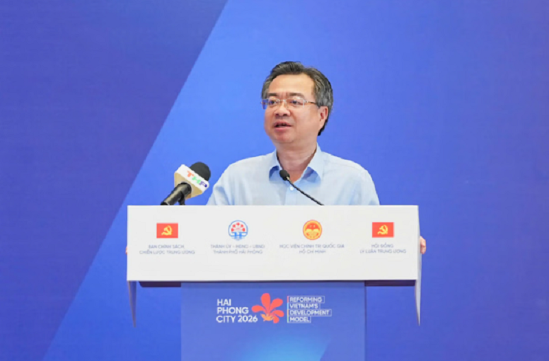 Ông Nguyễn Thanh Nghị, Ủy viên Bộ Chính trị, Bí thư Trung ương Đảng, Trưởng Ban Chính sách, chiến lược Trung ương phát biểu tại hội thảo. Ảnh: ĐT. 