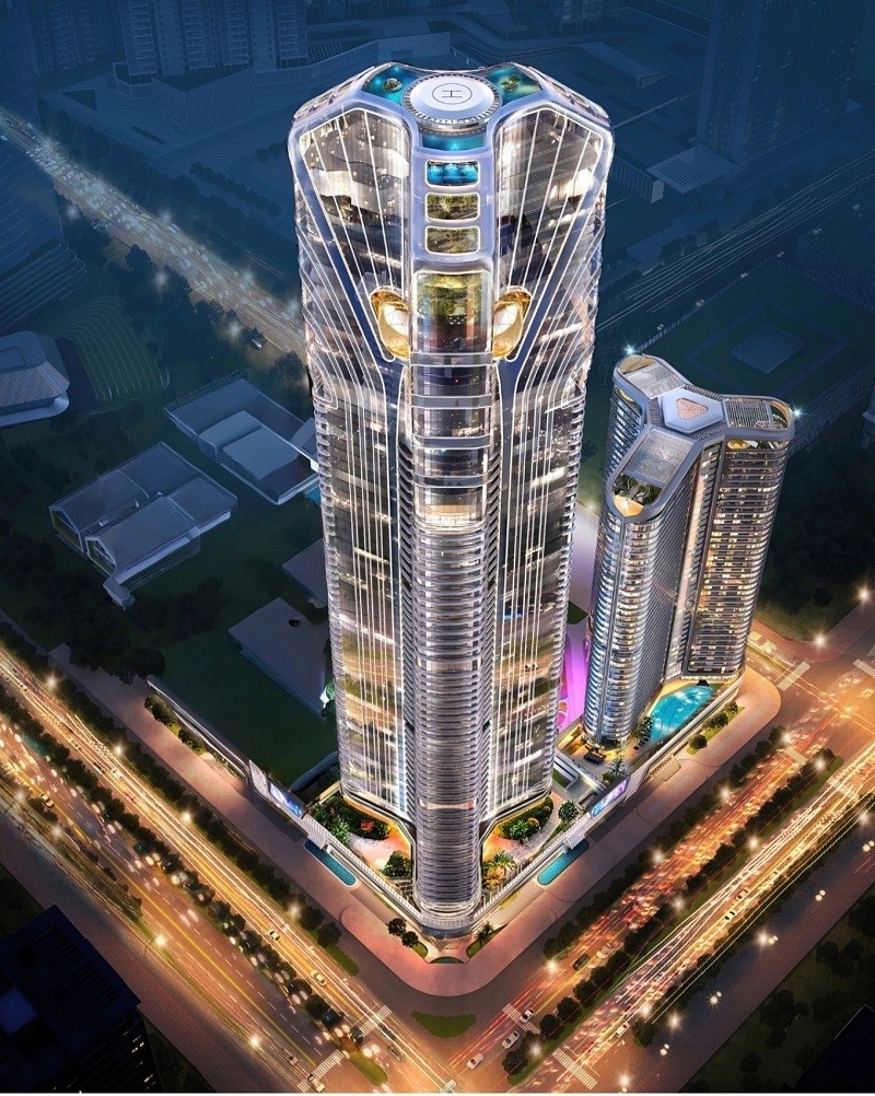 Phối cảnh tòa tháp Dragon Jade 75 cao 75 tầng tại TP. Hải Phòng