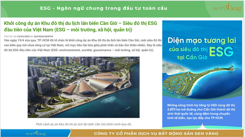 Khu Đô Thị Sinh Thái ESG: Tái Định Nghĩa Chuẩn Mực Sống Xanh Tại Việt Nam