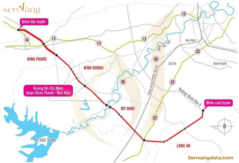 Đường Hồ Chí Minh đi qua nhiều vùng kinh tế trọng điểm phía Nam