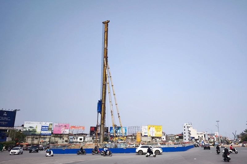 Thi công hầm chui tại ngã 6 Lê Hồng Phong - Nguyễn Trãi