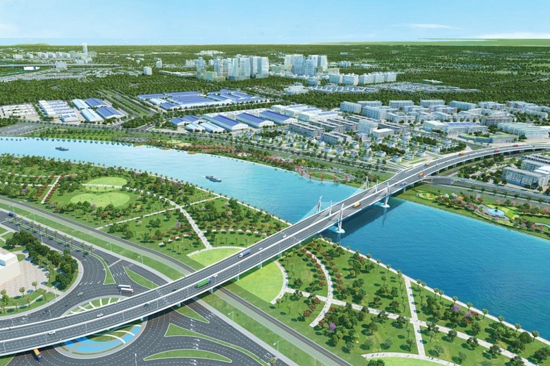 Phối cảnh cầu Hải Thành vượt sông Lạch Tray Hải Phòng