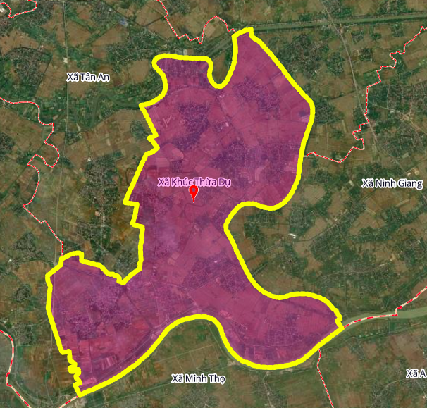 Bản đồ vệ tinh khu vực xã Khúc Thừa Dụ Hải Phòng