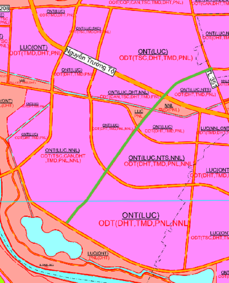 Sơ đồ tuyến đường mới phường An Dương theo quy hoạch