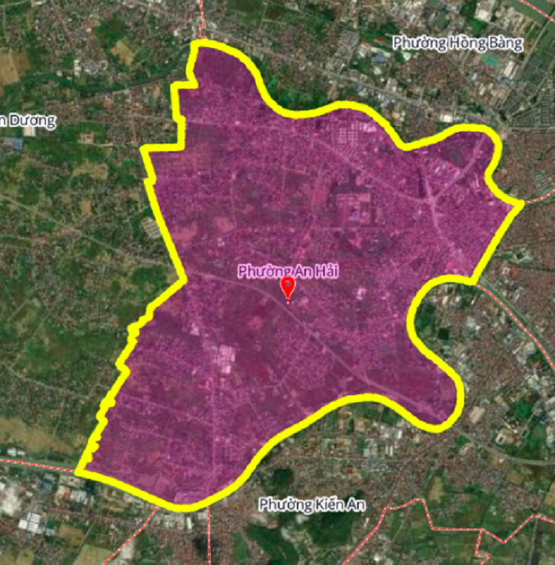 Bản đồ vệ tinh khu vực phường An Hải Hải Phòng
