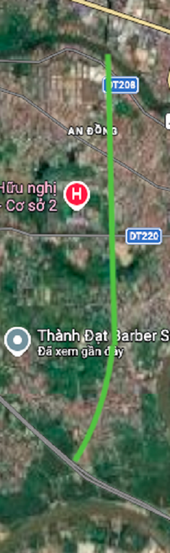 Hiện trạng khu vực tuyến đường sẽ đi qua