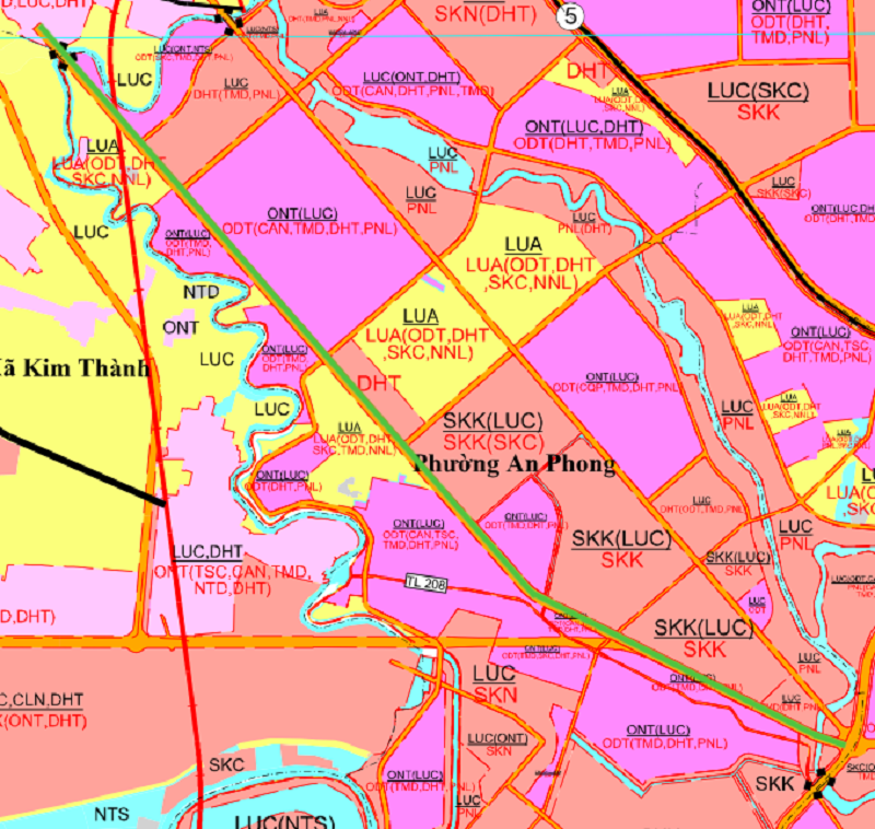 Bản đồ quy hoạch đường sẽ mở tại phường An Phong