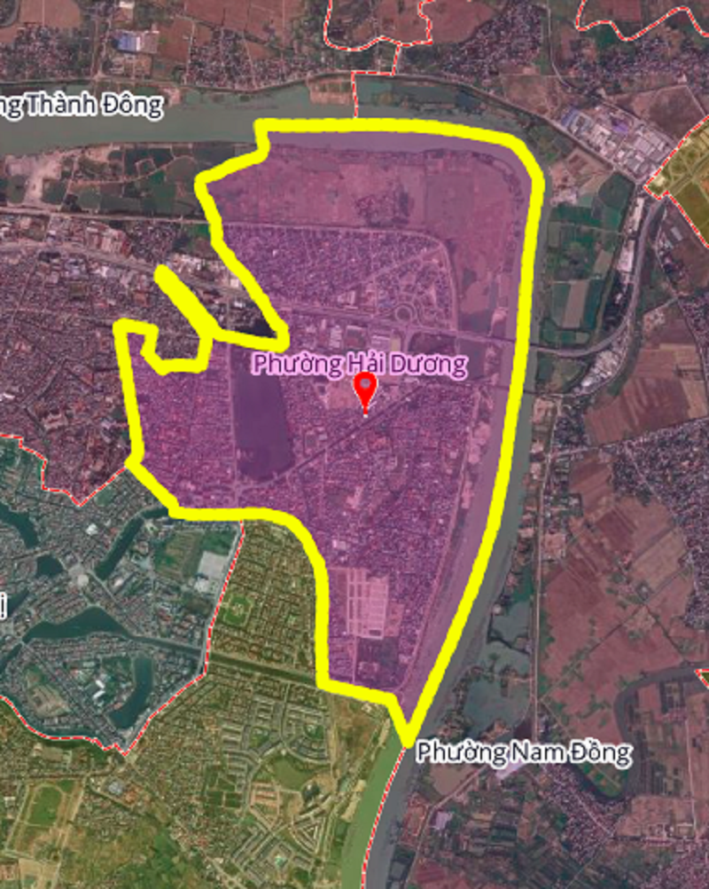 Bản đồ vệ tinh phường Hải Dương, TP Hải Phòng