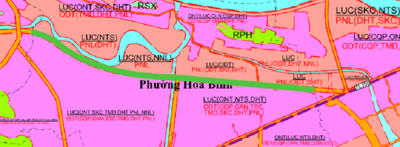Bản đồ quy hoạch tuyến đường mới tại phường Hòa Bình, Hải Phòng