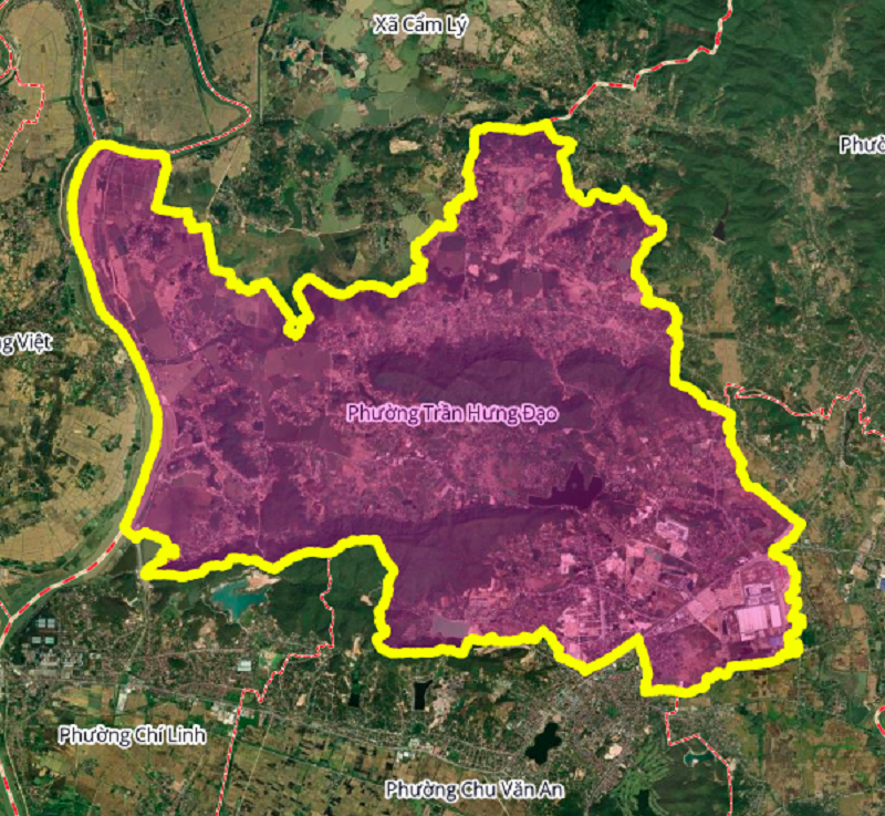 Bản đồ vệ tinh phường Trần Hưng Đạo TP Hải Phòng