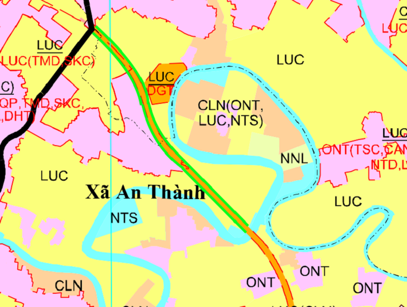 Tuyến đường sẽ mở ở xã An Thành theo bản đồ điều chỉnh quy hoạch TP Hải Phòng.