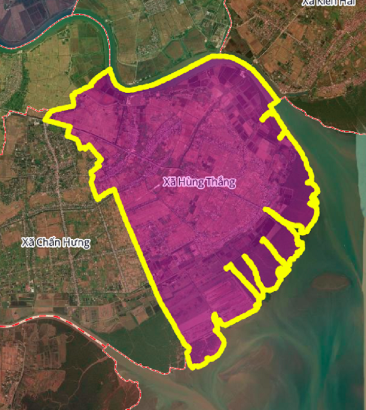 Bản đồ vệ tinh xã Hùng Thắng, TP Hải Phòng