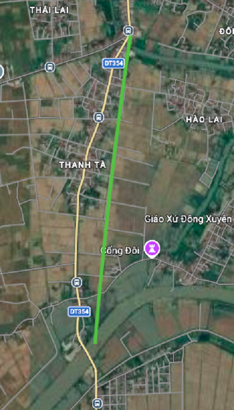 Thực địa khu vực quy hoạch đường mới