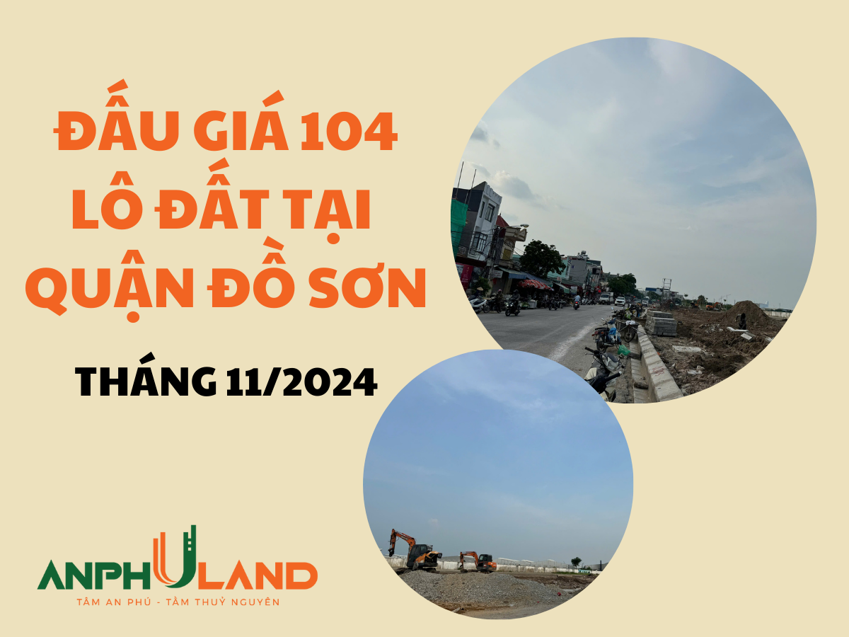 Thông báo đấu giá 104 lô đất tại Tổ dân phố 8 (lô A23 và A30), Ngọc Xuyên, Đồ Sơn, Hải Phòng