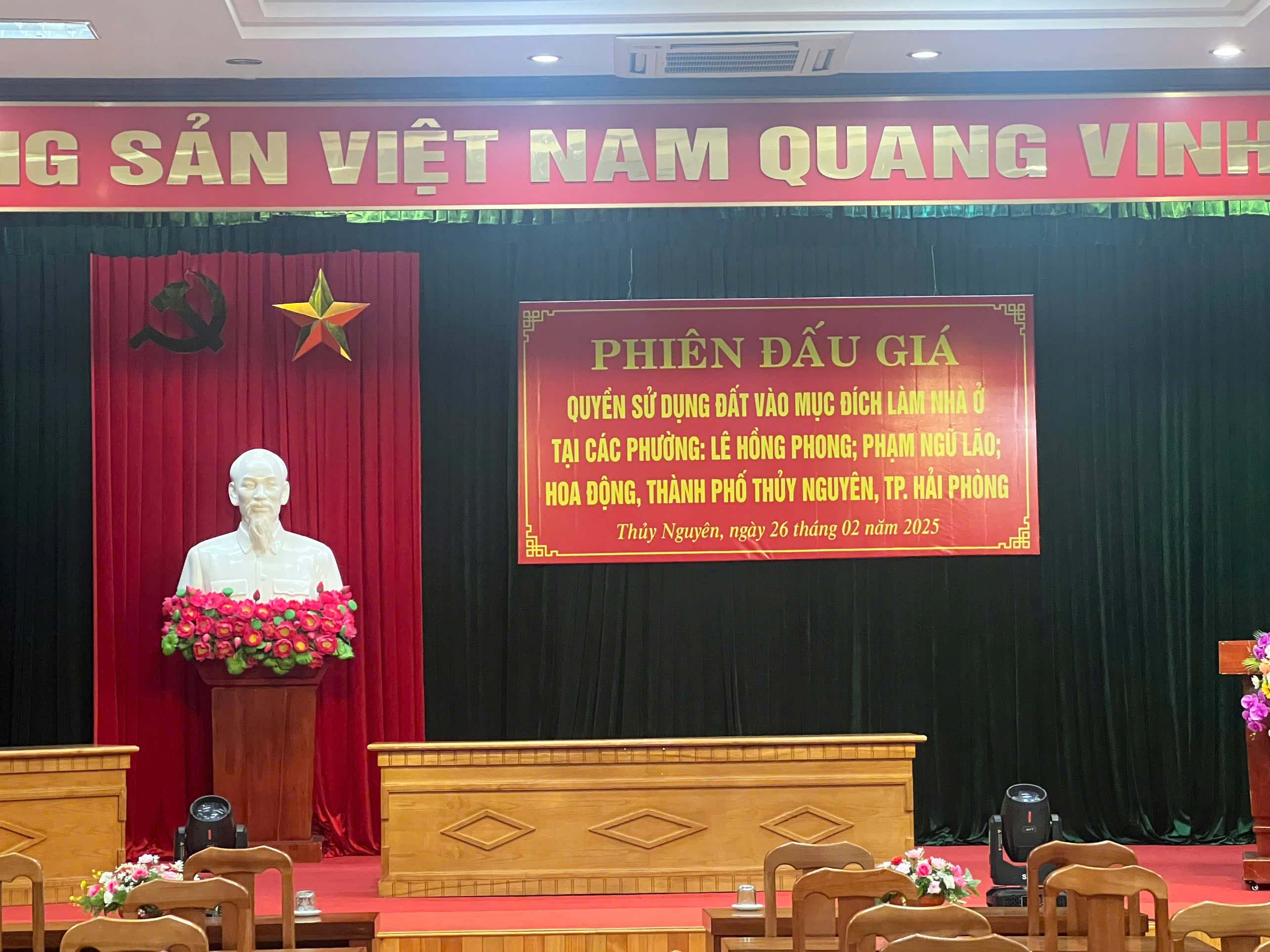 Kết quả trúng đấu giá 21 lô tại TDP Bái Ngoài, phường Hoa Động, TP Thuỷ Nguyên, TP Hải Phòng