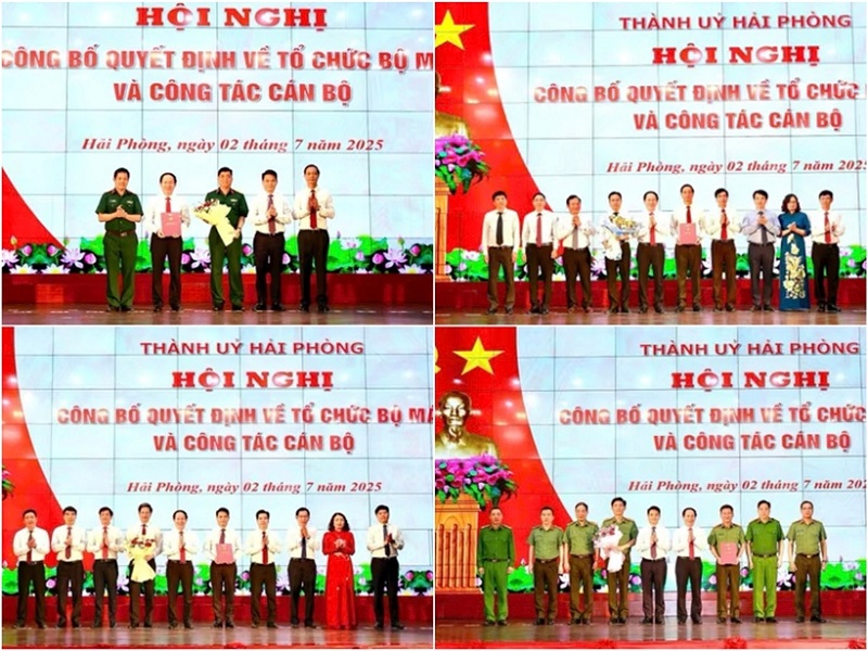 Hải Phòng công bố quyết định sắp xếp tổ chức bộ máy và công tác cán bộ sau hợp nhất