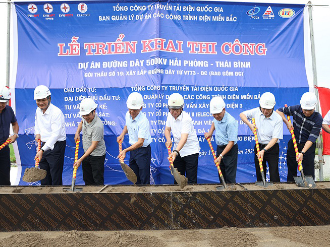 EVNNPT khởi công dự án đường dây 500kV Hải Phòng - Thái Bình