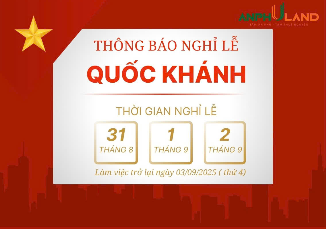 Thông báo nghỉ lễ quốc khánh 02/09/2025