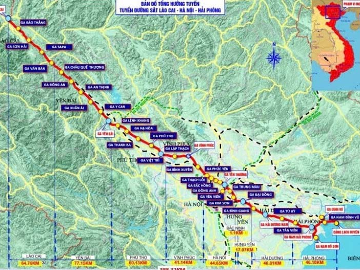 Đường sắt Lào Cai - Hải Phòng: Khởi công 16 ga vào đầu năm 2026