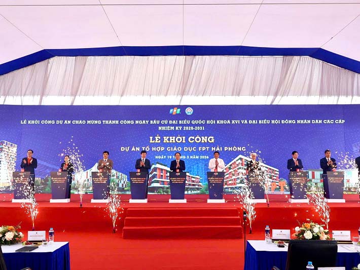 Khởi công Tổ hợp Giáo dục FPT tại phường Phù Liễn, quy mô đào tạo 5.800 học sinh, sinh viên