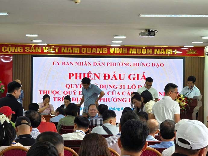 Kết quả trúng đấu giá 31 lô đất nằm trên địa bàn phường Hưng Đạo, TP Hải Phòng tháng 5 năm 2026