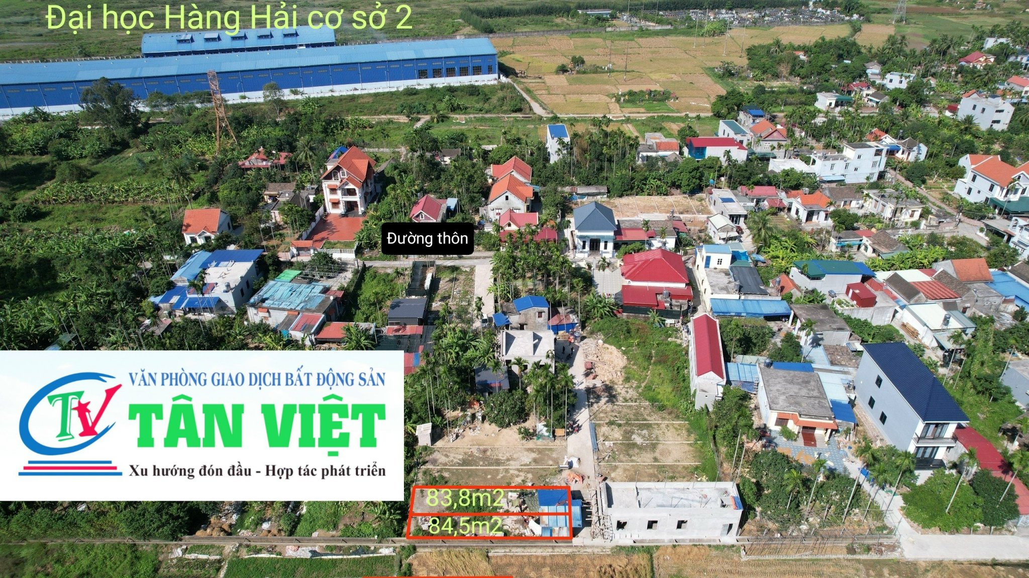 Bán lô đất hơn 80m2, gần Đại học Hàng Hải, Lâm Động , Thủy Nguyên, Hải Phòng