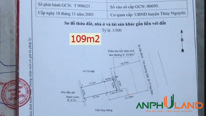 Cần bán lô đất đẹp mặt đường 359 Tân Dương, Thuỷ Nguyên, Hải Phòng