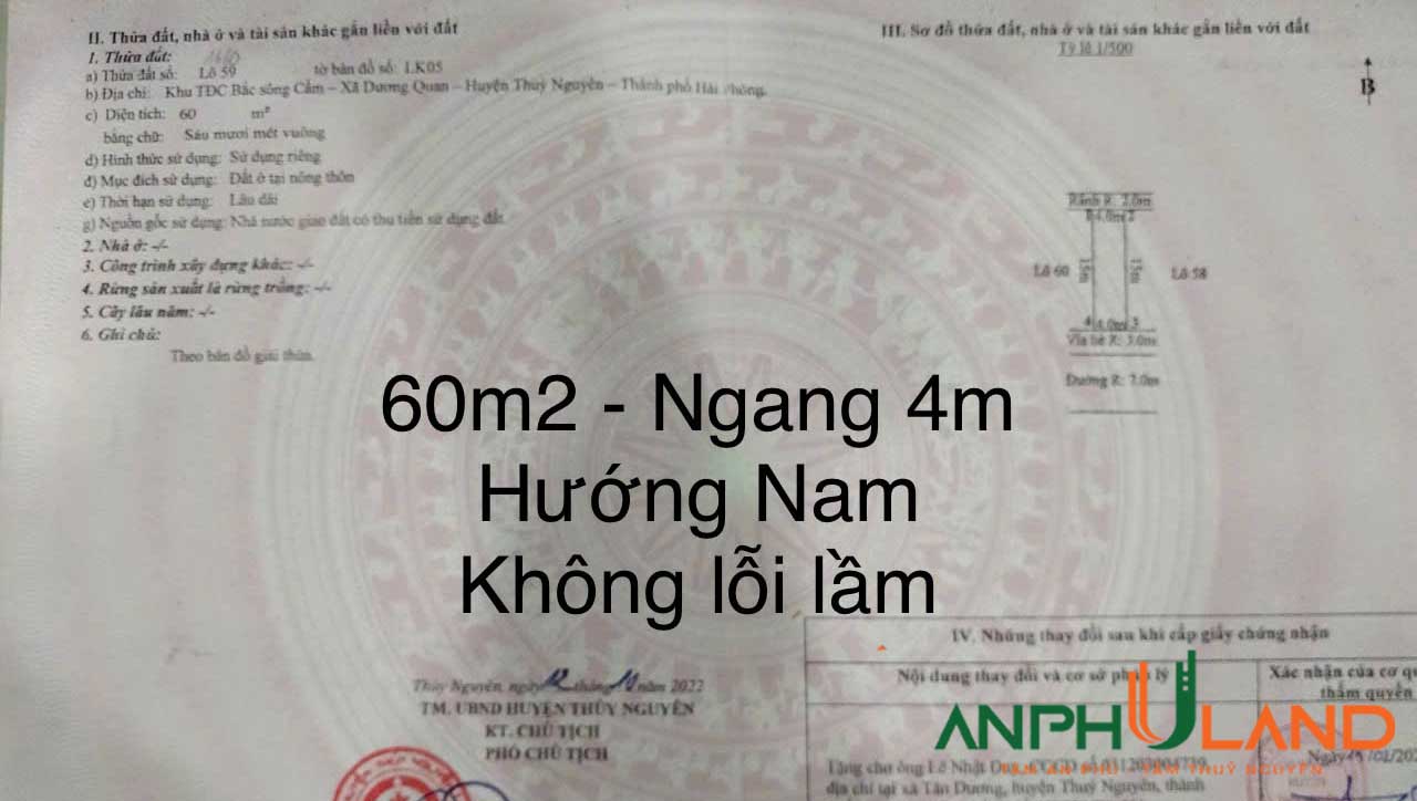 Giá rẻ nhất LK05 - TĐC Áp Tràn, Dương Quan, Thuỷ Nguyên, Hải Phòng