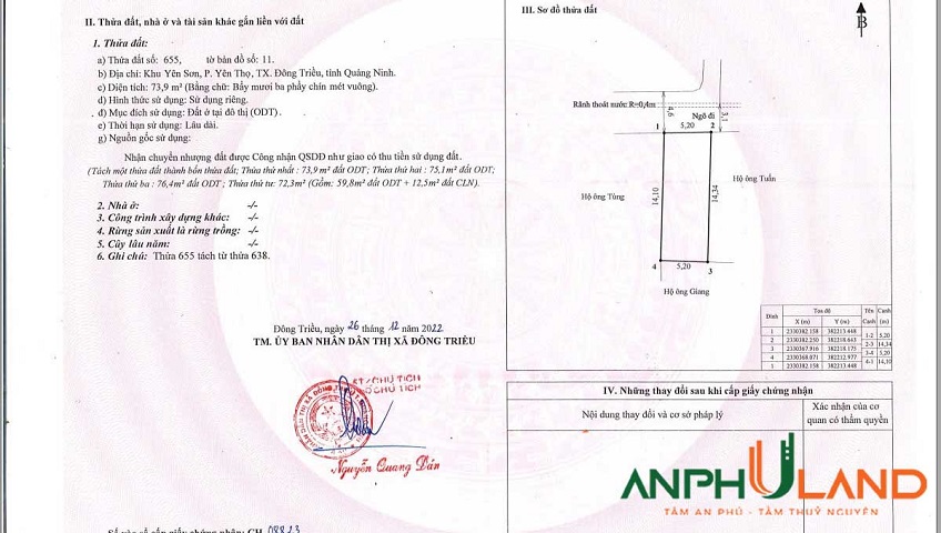 Chuyển nhượng 15 lô đất thuộc khu dân cư Phố Hội ,Yên Thọ, Đông Triều, Quảng Ninh