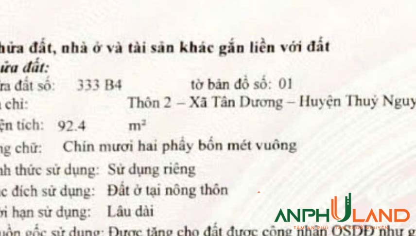 Cần bán lô đất siêu đẹp tại Thôn 2, Tân Dương, Thuỷ Nguyên, Hải Phòng 