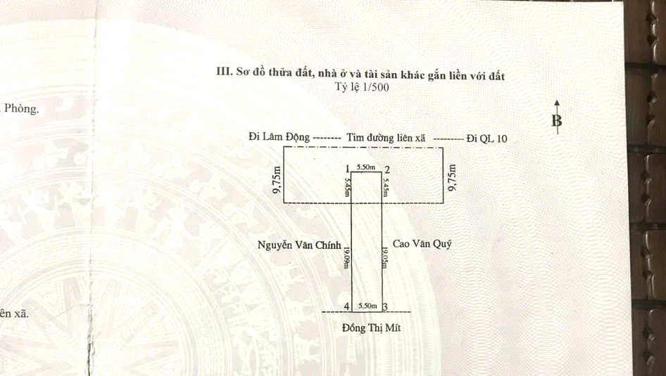 Bán lô đất đẹp giá tốt tại Thôn Mỹ Cụ, Hoa Động, Thuỷ Nguyên, Hải Phòng