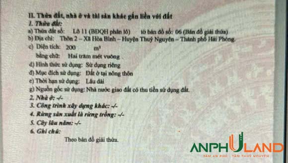 Chính chủ gửi bán 2 lô đất liền kề xây biệt thự siêu đẹp Phường Hoà Bình, TP Thuỷ Nguyên