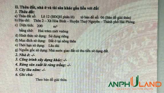 Chính chủ gửi bán 2 lô đất liền kề xây biệt thự siêu đẹp Phường Hoà Bình, TP Thuỷ Nguyên