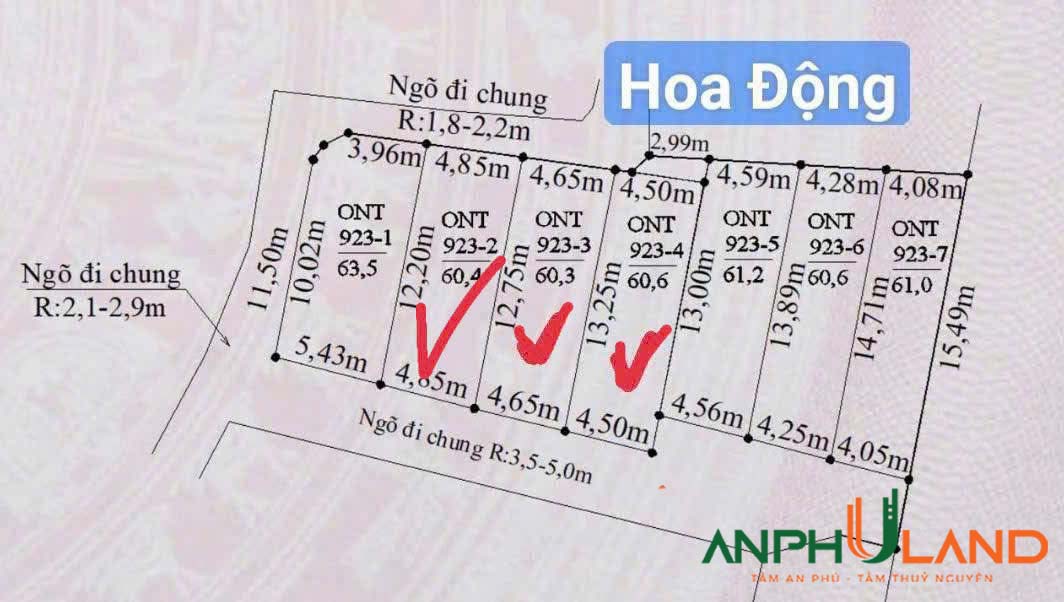 Chỉ còn 3 lô F0 sẵn bìa tại Phường Hoa Động, TP Thuỷ Nguyên, Hải Phòng