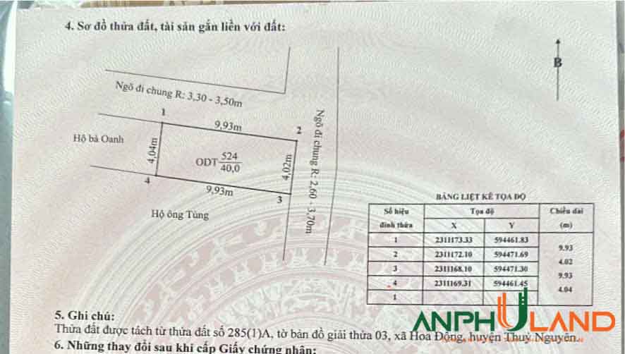 Cần bán lô đất hàng hiếm tại phường Hoa Động, TP Thủy Nguyên, Hải Phòng