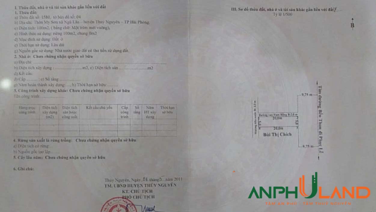 Bán lô đất mặt đường phường Phạm Ngũ Lão, TP Thuỷ Nguyên, Hải Phòng