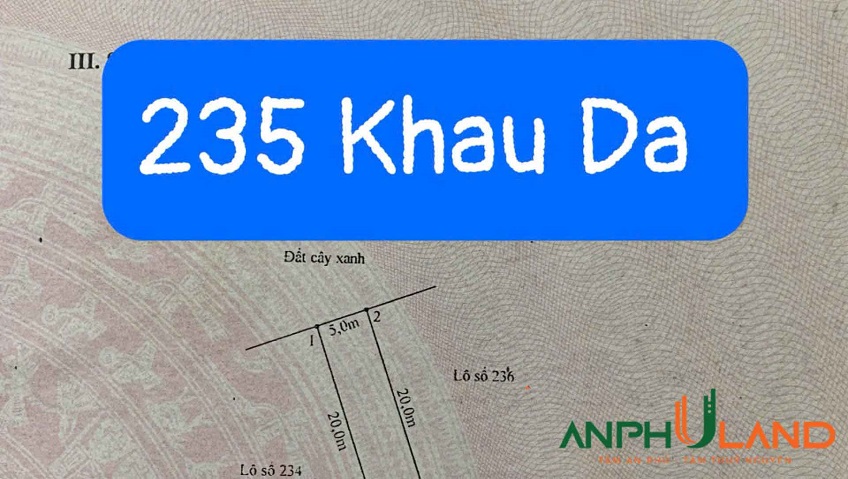 Cần bán siêu phẩm 2 mặt thoáng tại dự án Khau Da, Phường Thủy Đường, TP Thủy Nguyên