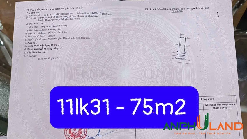 Cần bán cặp anh em sinh đôi tại khu đấu giá dự án Cửa Trại, Phường Thủy Đường, TP Thủy Nguyên