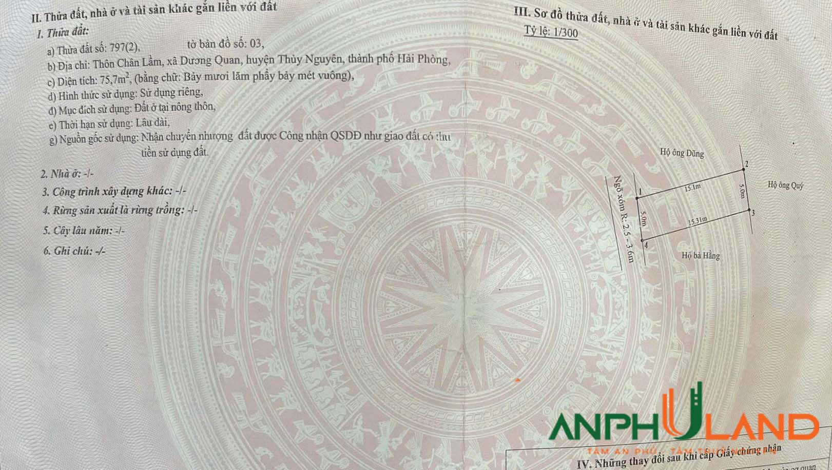 Chính chủ cần bán lô đất đẹp tại phường Dương Quan, TP Thuỷ Nguyên, Hải Phòng