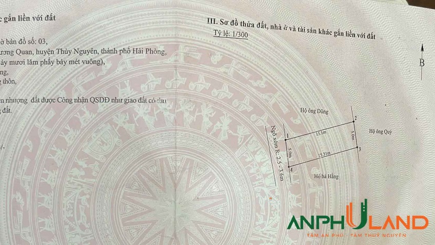 Chính chủ cần bán lô đất đẹp tại Phường Dương Quan, TP Thủy Nguyên, Hải Phòng