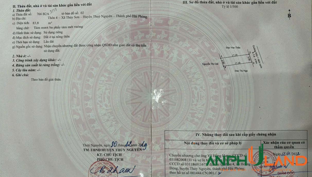 Siêu phẩm đường rộng phường Thuỷ Đường (Thủy Sơn), TP Thuỷ Nguyên, Hải Phòng