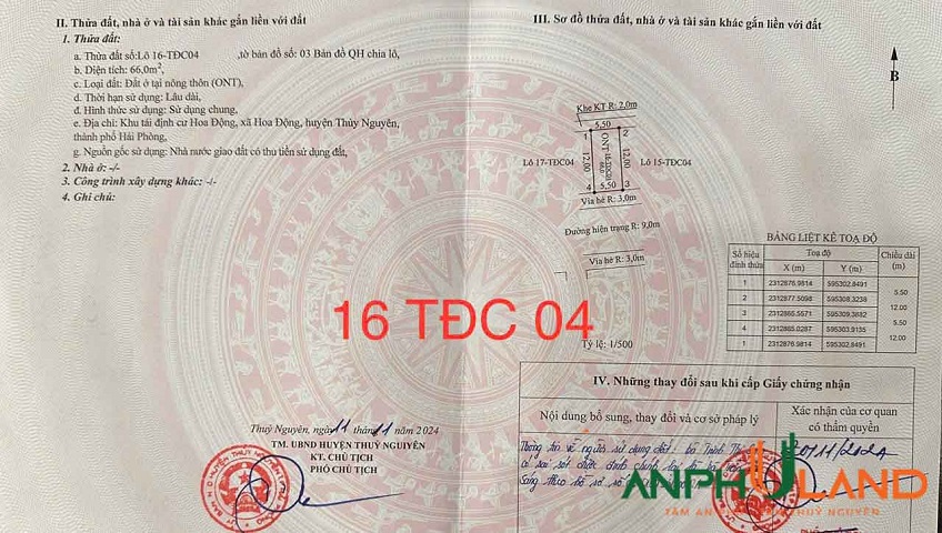 Cần bán siêu phẩm liền kề tái định cư Hoa Động, Phường Hoa Động, TP Thủy Nguyên